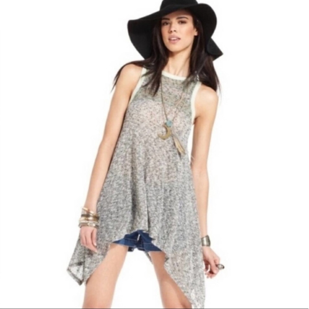 Free People Bumble Bees Knees Tunic Knit Tank Dress